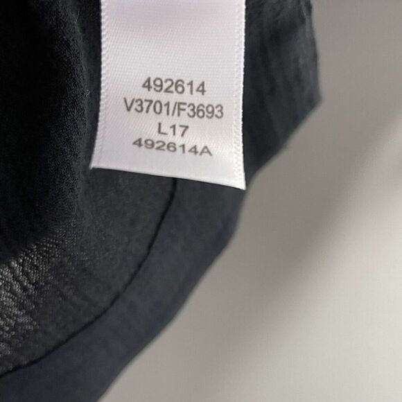 LANDS END Womens Black Embroidered Tunic Swim Cover-Up NEW Cotton Small S - Picture 7 of 8